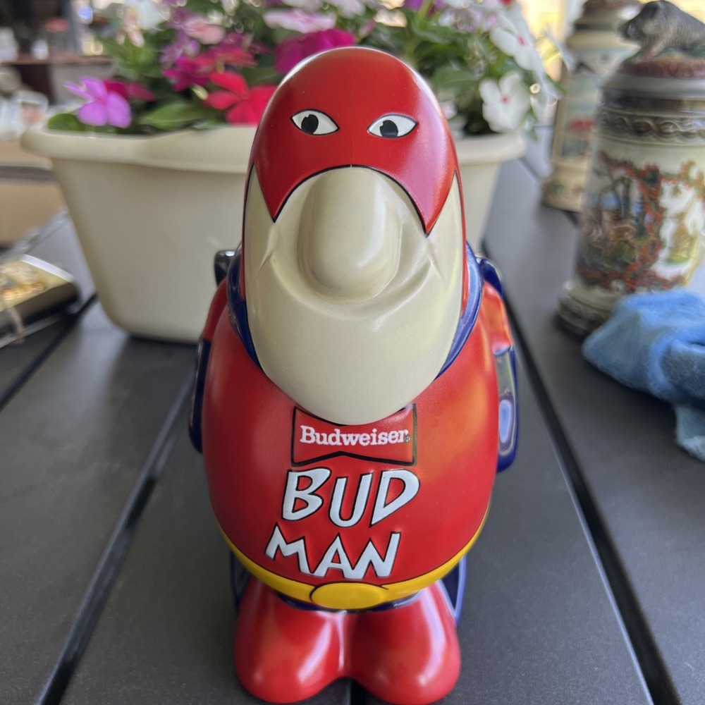 Bud Man Budweiser Beer Stein 1989 Ceramarte Brazil